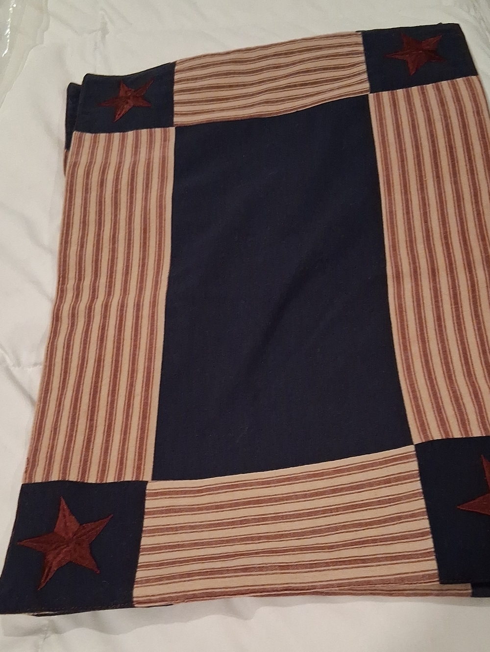 Navy and Red Patchwork Table Mats 4